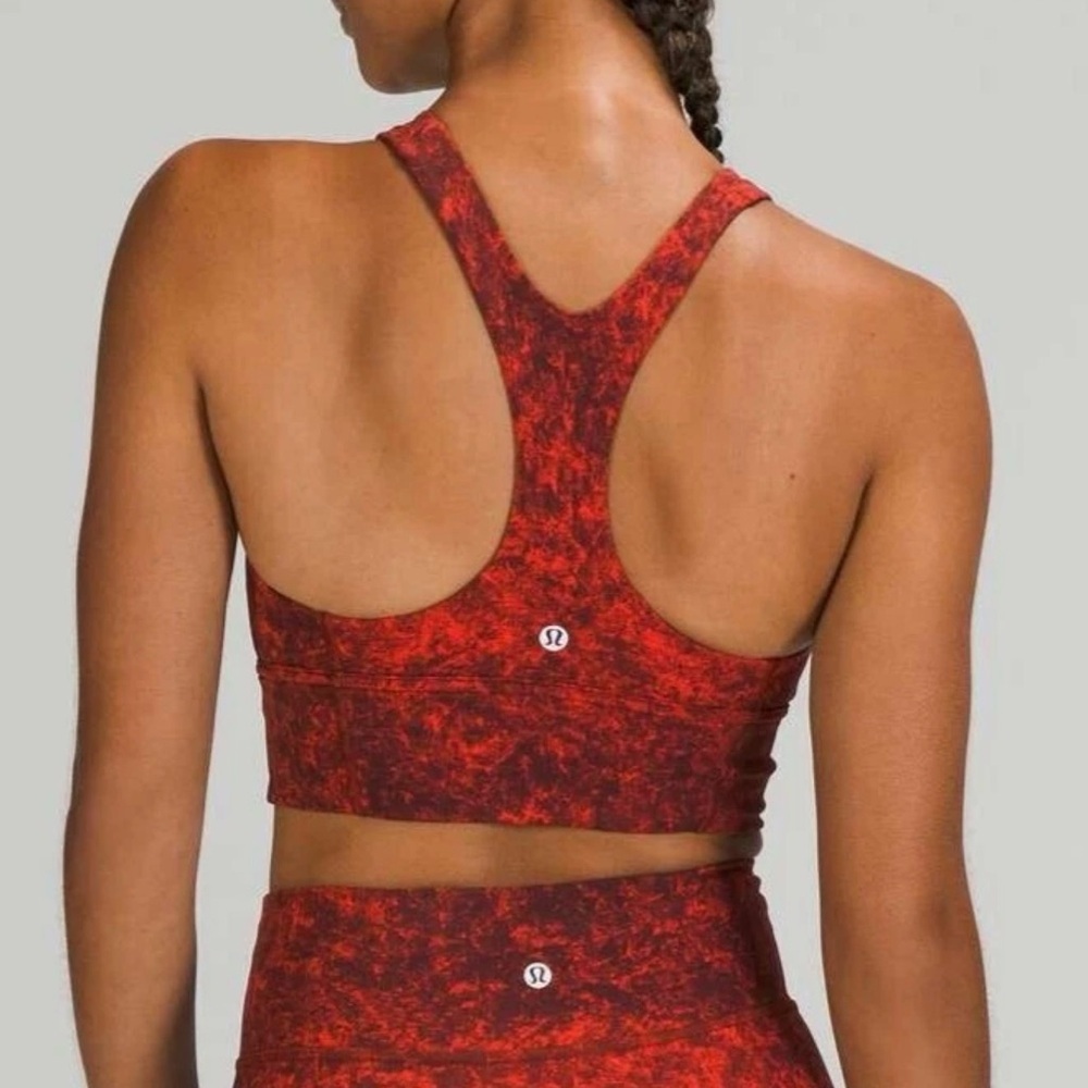 Lululemon Athletica Wunder Train Longline Bra Med Support C/D Denim Wash Autumn